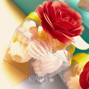 Caixa Acetato 5x5 c/flor